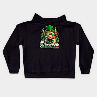 St.Patrick's Day Highland Cow Kids Hoodie